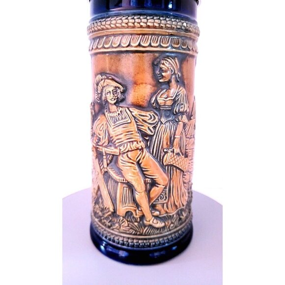 Vintage Gerzit.Genz West Germany Keinen Tropfen ImBecher Mehr Beer Stein Lid - Picture 1 of 9